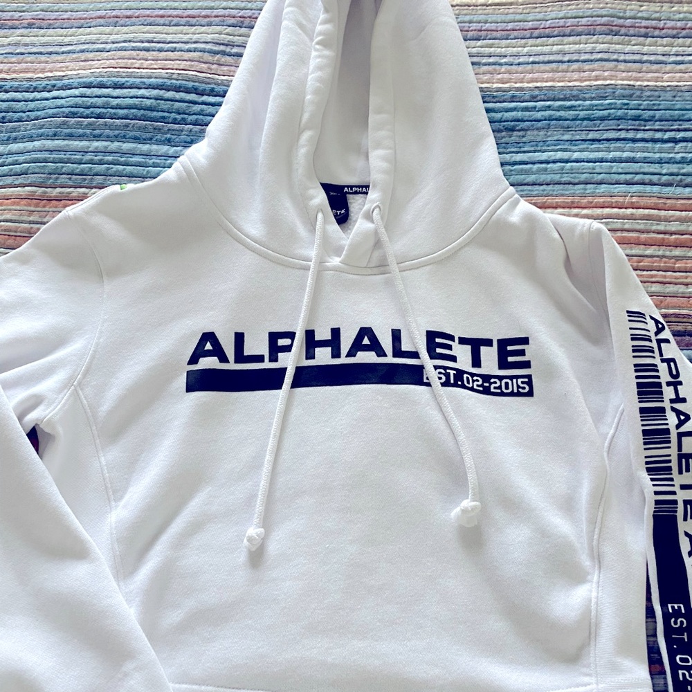 White hooded sweatshirt